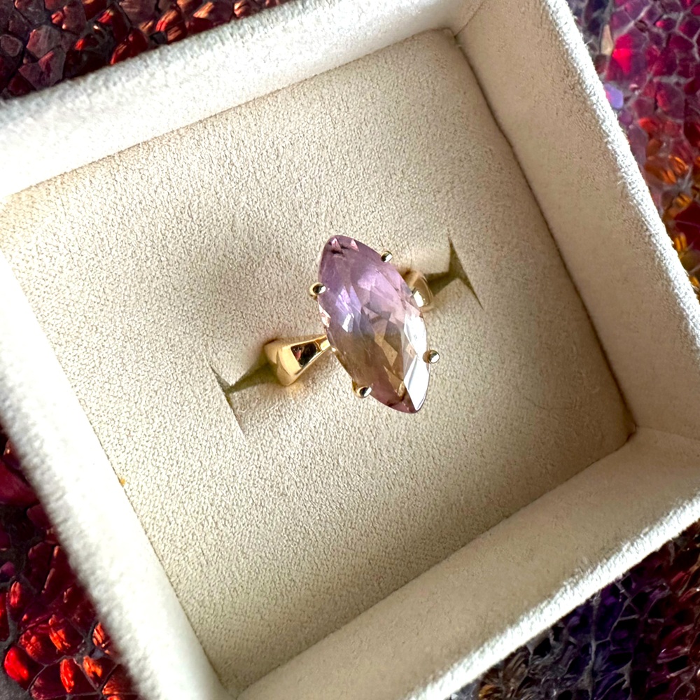 Solid 14kt Ametrine Ring - image 3